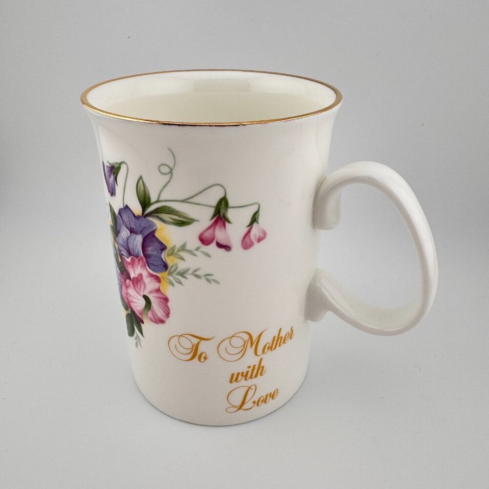 Royal Winchester Coffee Cup Bone China England Pink Roses Mother Love 10 oz